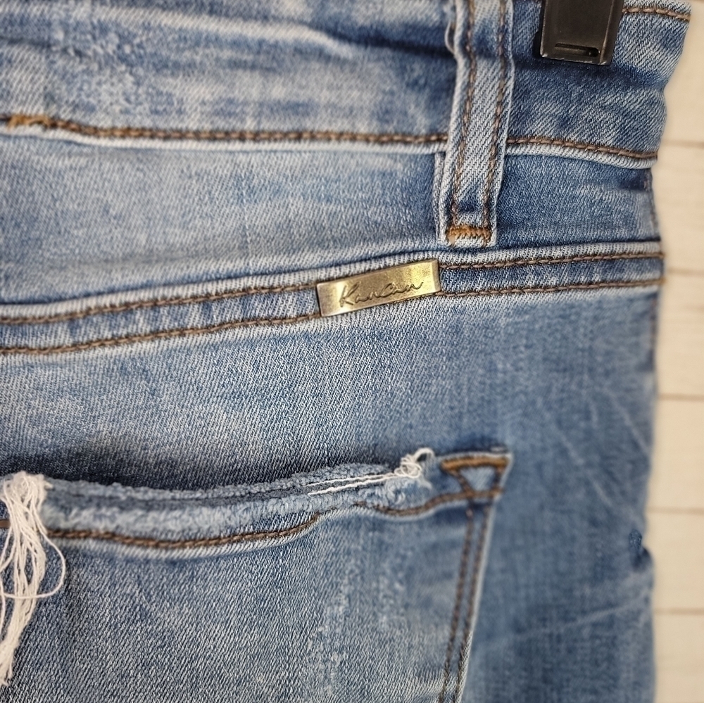 Kancan Button Front Jeans W Shark Bite Ankles, Sz… - image 7